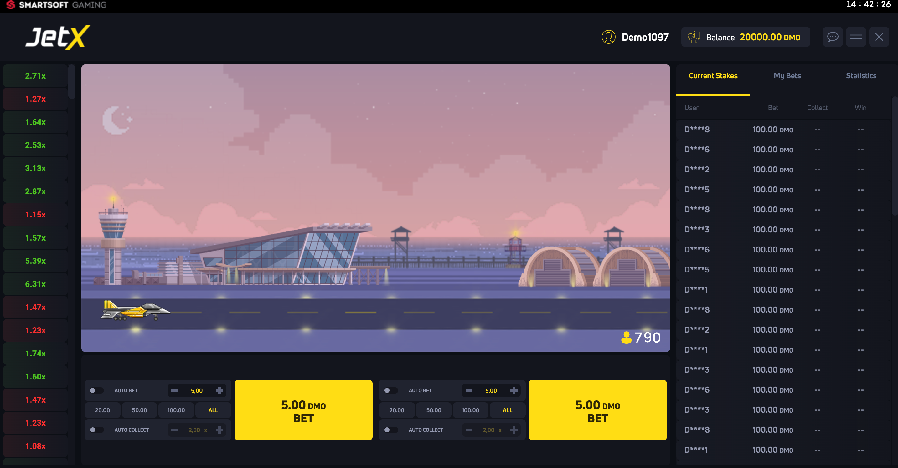 Игра JetX в казино Melbet